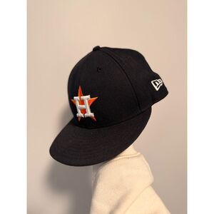Houston Astros New Era 59Fifty Fitted Hat 7 5/8 MLB On Field Navy Cap